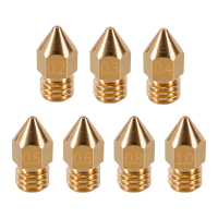 CREATIVITY® 10 Stks/partij Messing Nozzle 0.3/0.4/0.5/0.6/0.8/1.0MM 3D Printer Verbruiksartikelen Extruder Nozzle Head
