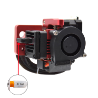 Creativiteit 12V/24V MK8 Upgrade Direct Drive Hotend Kit met Poelie Turbo Ventilator Extruder voor Ender 3 CR 10S CR10S/