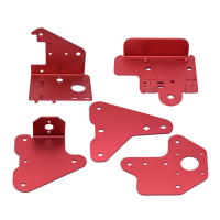 Creativity® Extruder achterplaat + X motor voor  en achterplaat + Z as 2,5 mm en 3,0 mm blokplaatkit voor CR 10S PRO CR 