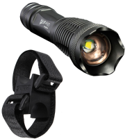 Cree T6 1800lm Zoomable Led Flashlight And Adjustable Holder Set
