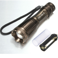 Cree Xm L T6 12w 1800lm Zoomable Gold Led Flashlight 18650/aaa