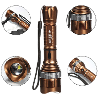 Cree Xm L T6 1800lm Led Zoomable Rechargeable Flashlight 18650