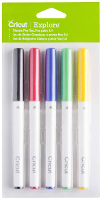 Cricut Explore/Maker Fine Point 5 Pack Classics Stiftset Zwart, Rood, Blauw, Groen, Geel