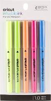 Cricut Explore/Maker Infusible Ink Medium Point 5 Pack Brights Stiftset Neon pink, Neonblauw, Neon oranje, Neon geel, Neon groen