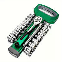 CRV 3/8 Ratelsleutelset 21 Stukken Chroom Vanadium Staal Gereedschapsset Automotive Reparatie Handgereedschap Garage Wer