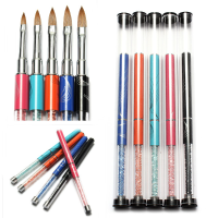 Crystal Carve Marble Sable Acrylic Nail Art Painting Drawing Brush