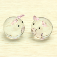 Crystal Glass Couple Pig Cute Pig Ornament Lovers Lucky Pig Gifts