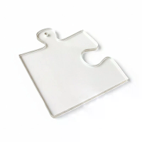 Crystal Puzzle Router Sjabloon Groot Duidelijk Acryl 12,7 cm Zijkant DIY Vraagtool voor Matten Serveerplanken