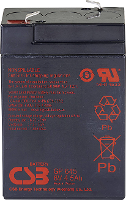CSB Battery GP 645 Standby USV Loodaccu 6 V 4.5 Ah Loodvlies (AGM) (b x h x d) 70 x 107 x 48 mm Kabelschoen 4.8 Mm Onderhoudsvrij, Geringe zelfontlading