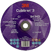Cubitron 94343 Cubitron™ 3 Cut and Grind Afbraamschijf Diameter 230 mm Boordiameter 22.23 Mm 10 stuk(s)