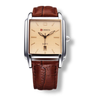 Curren 8097 Calendar Pu Leather Fashion Men Wrist Quartz Watch