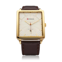 Curren 8117 Calendar Pu Leather Fashion Men Wrist Quartz Watch