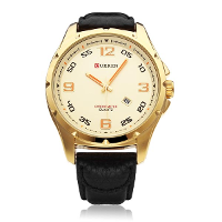Curren 8121 Calendar Pu Leather Fashion Men Wrist Quartz Watch