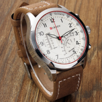 Curren 8152 Men Pu Leather Band Live Waterproof Quartz Watch