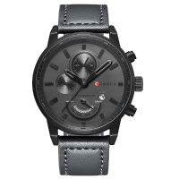 Curren 8217 Fashion Men Sports Watch Casual Date Display Leather Strap Quartz Watch