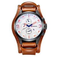 Curren 8225 Fashion Men Quartz Wristwatch Creative Leather Strap Sports Watch