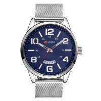 Curren 8236 Fashion Business Men Watch Simple Clearly Large Numbers Display Quartz Watch