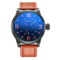 Curren 8241 Fashion Men Quartz Watch Simple Large Number Display Sports Watch