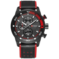 Curren 8250 Luxury Leather Watch Band Fashion Casual Men Quartz Wrist Watch