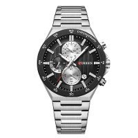 CURREN Fashion Multifunctionele Chronograaf Datum Roestvrij Stalen Heren Horloge Waterdicht Luminous Zakelijk Casual Qua