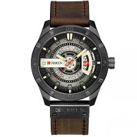 CURREN Heren Classic Sport Quartz Horloge Grote Wijzerplaat Mode Casual Horloges Waterproof Horloge met Kalender,Luminou