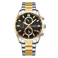 CURREN Heren Horloge Stalen Band Multifunctionele Chronograaf Horloge Waterdichte Ronde Horloge,Ideale keuze voor Cadeau