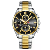 CURREN Mannen Multifunctionele Waterdichte Luminous Wijzer Quartz Horloge Chronograaf Datum Roestvrij Stalen Business Ca