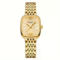 CURREN Mode Strass Deco RVS Strap Vierkante Quartz Horloge Waterdicht Casual Zakelijke Dames Horloge