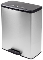 Curver Deco bin slim 254610 Afvalbak 65 l (b x h x d) 480 x 615 x 280 mm Zilver, Zwart 1 stuk(s)