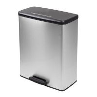 Curver Decobin Prullenbak   65L   Rechthoekig   Zilver metallic