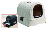 Curver Kattenbak Rotanstijl Wit 51x38,5x39,5 Cm