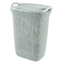 Curver Knit Wasmand met deksel   57L   Misty Blue