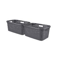 Curver Style Wasmand   45L   2 stuks   Antraciet
