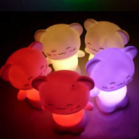 Cute Cat Led Night Light Happy Cat Decoration Energy Saving Lamp
