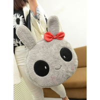 Cute Lovely Women Rabbit/panda Pattern Handbag Plush Fur Shoulder Bag