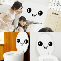 Cute Smiling Face Stickers Bathroom Waterproof Toilet Stickers Closestool Stickers