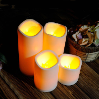 Cylindrical Flickering Led Candle Light Flameless Garden Yard Christmas Lamp Decoration