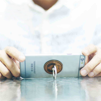 D Park Leather Cowhide 360° Rotation Ring Bracket Phone Holder For Samsung Xiaomi Iphone Huawei