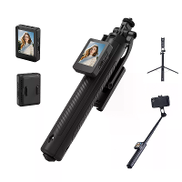 D11 Scherm spiegelen Selfie Stick met Statief 180° Rotatie 4 Helderheidsniveaus Draagbare Vlogstand voor iOS Android