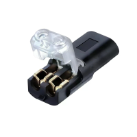 D2 Quick connect Terminal Double Wire Plug In Connectof With Locking Buckle 2 Pin 300V 9A Quick Clip Fasteners Low Volta