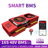 DALY BMS 16 S 48 V 300A 400A 500A Smart Printplaat BMS met Bluetooth UART RS485 KAN voor Lithium ion Batterij met Ventil