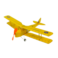 Dansende Vleugels Hobby VA08 Rubber Aangedreven 600mm Spanwijdte De Havilland DH.82 Tiger Moth Balsa Houten RC Vliegtuig