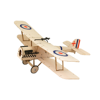 Dancing Wings Hobby K4 SE5A   Balsa Houten Ultramicro RC Vliegtuig Biplane Jager KIT   378mm Spanwijdte / KIT + Power Co