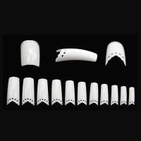 500Pcs Lace French False Nails Tips Artificial Square Long Design Diy Heart Hollow White Beauty Acry
