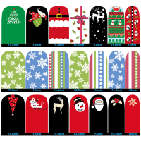 Dancingnail Christmas Nail Art Sticker Decals Diy Design Decoration Snowman Elk Snowflake