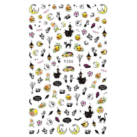 Dancingnail Halloween Nail Art Sticker Bat Vampire Ghost Pumpkin Black Cat Skull Pattern Decoration