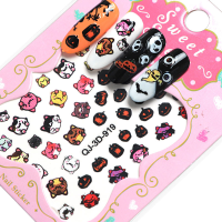 Dancingnail Halloween Pumpkin Skull 3d Nail Art Sticker Decals Manicure