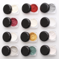 Dancingnail Mirror Chrome Effect Nail Art Powder Metallic Silver Pigment 12 Colors Set
