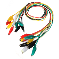 Daniu 10pcs 50cm Double Ended Clip Cable Alligator Clip Testing Probe Lead Wire