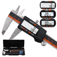 DANIU 150mm RVS LCD scherm digitale schuifmaat van 6 inch met breuken / mm / inch hoge precisie